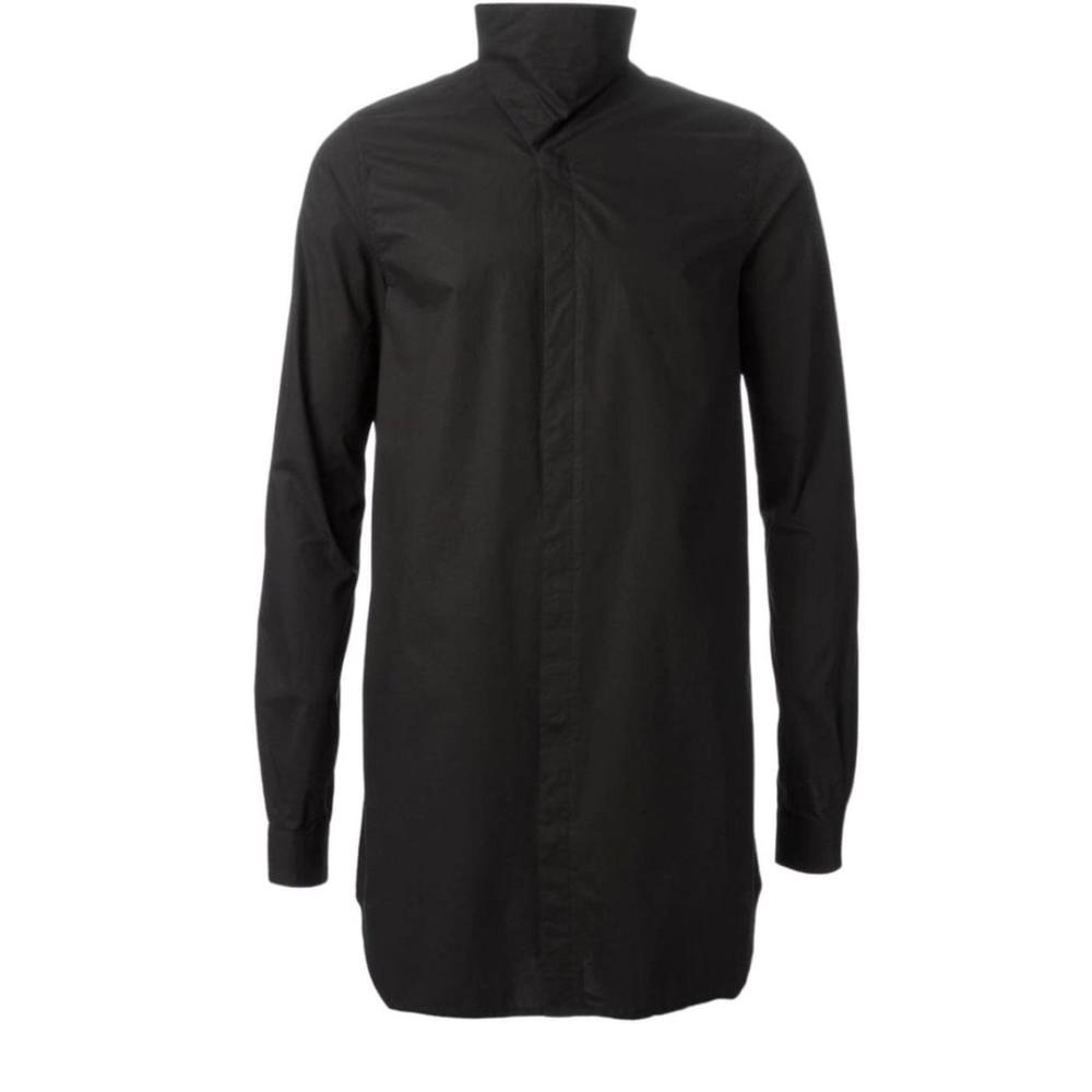 Rick Owens - Black Cotton Island Shirt - IT 48